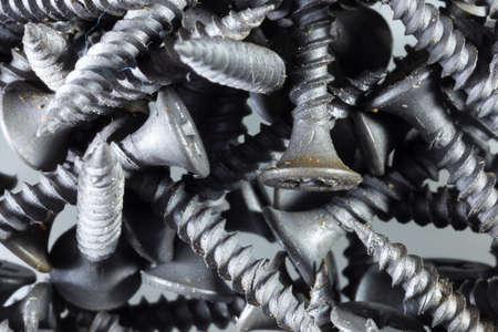 steel screws, metal screw, iron screw, screws for the background, wood screwの写真素材