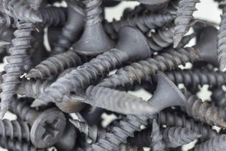 steel screws, metal screw, iron screw, screws for the background, wood screwの写真素材