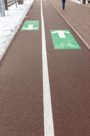 urban bike pathの写真素材