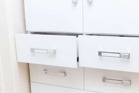 white wardrobe in the interiorの写真素材