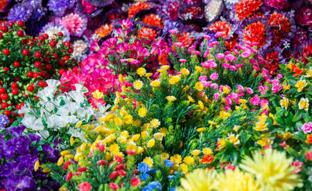 decorative artificial flowersの写真素材