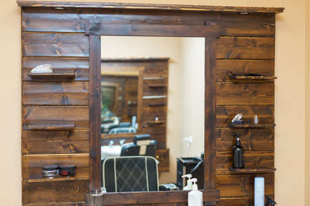 hairdresser's interior, chairの写真素材