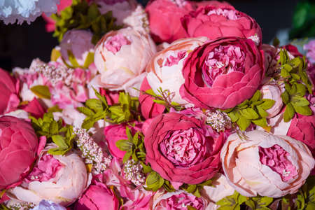 decorative artificial flowersの写真素材