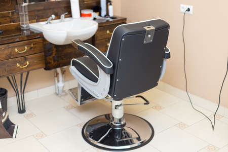 hairdresser's interior, chairの写真素材