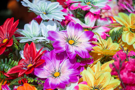 decorative artificial flowersの写真素材