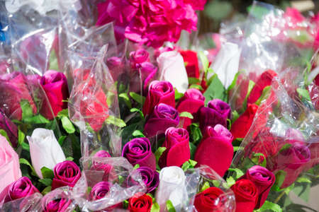 decorative artificial flowersの写真素材