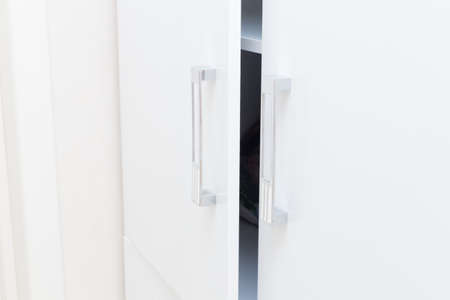 white wardrobe in the interiorの写真素材