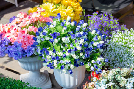 decorative artificial flowersの写真素材