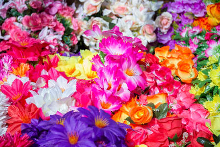 decorative artificial flowersの写真素材