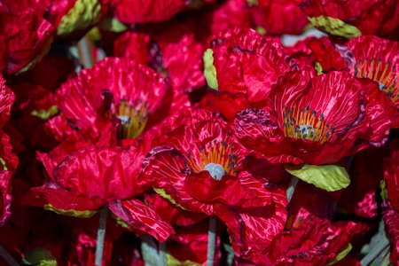 decorative artificial flowersの写真素材