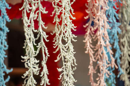 decorative artificial flowersの写真素材