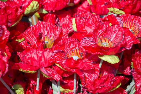 decorative artificial flowersの写真素材