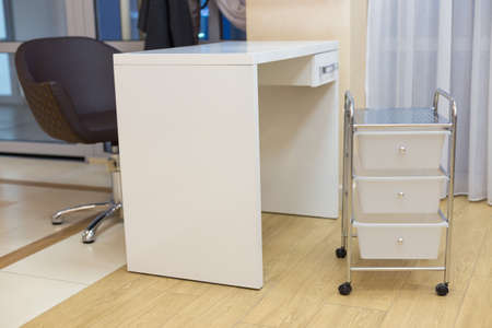 manicure table in the salonの写真素材