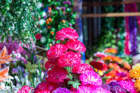 decorative artificial flowersの写真素材