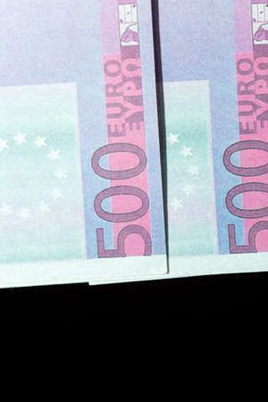 500 euros on a black background