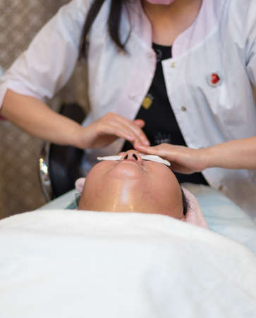 cosmetology procedure in the cosmetology roomの写真素材