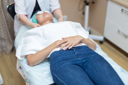cosmetology procedure in the cosmetology roomの写真素材