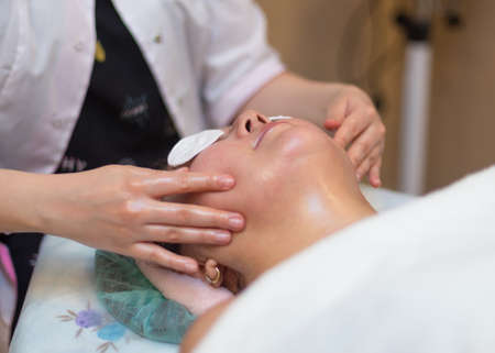 cosmetology procedure in the cosmetology roomの写真素材