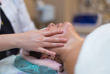 cosmetology procedure in the cosmetology roomの写真素材