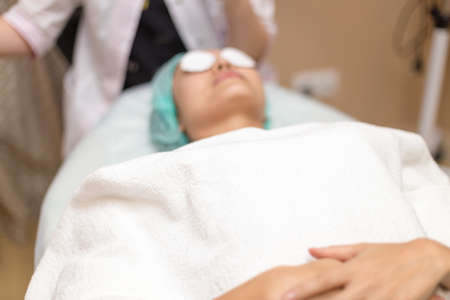 cosmetology procedure in the cosmetology roomの写真素材