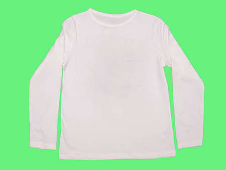 new baby clothes for advertising on a green backgroundの写真素材