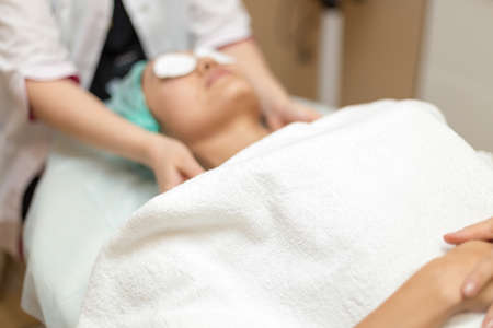 cosmetology procedure in the cosmetology roomの写真素材