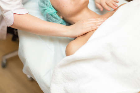 cosmetology procedure in the cosmetology roomの写真素材