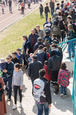 March 22, 2019 Almaty, Kazakhstan. Folk festivities during the celebration of the Nauryz holidayのeditorial素材