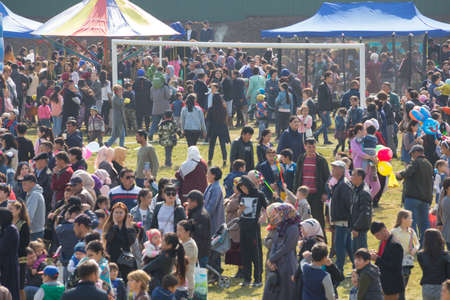 March 22, 2019 Almaty, Kazakhstan. Folk festivities during the celebration of the Nauryz holidayのeditorial素材