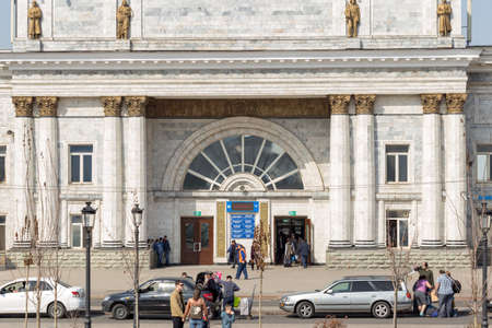 Almaty, Kazakhstan - March 16, 2019: Almaty-2 station buildingのeditorial素材