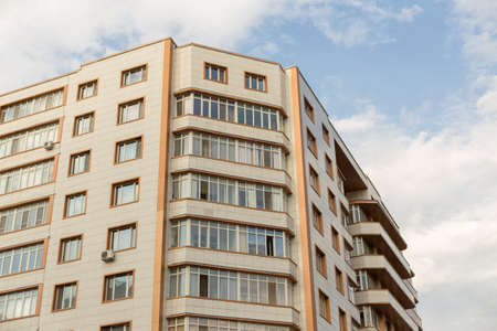Astana, Kazakhstan - 11. 06. 2019: Walking through the city with a camera and photographs of various skyscrapers. The new capital of Kazakhstan is Astana.のeditorial素材