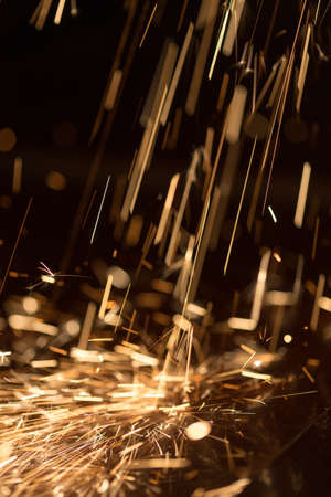 Glowing Flow of Sparks in the Dark