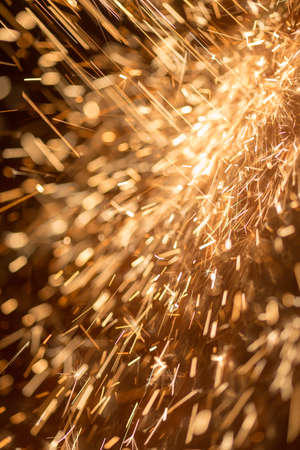 Glowing Flow of Sparks in the Dark