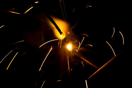 Welding sparks and smoke worker robot