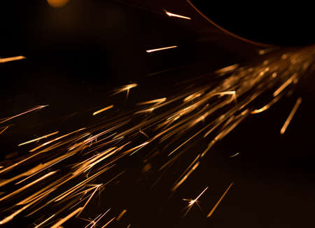 Glowing Flow of Sparks in the Dark