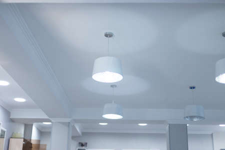 decorative lamps on a white ceiling