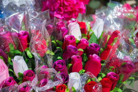 many different fake colors on the marketの写真素材