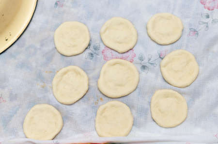 Traditional mongolian food of Baursak.の写真素材