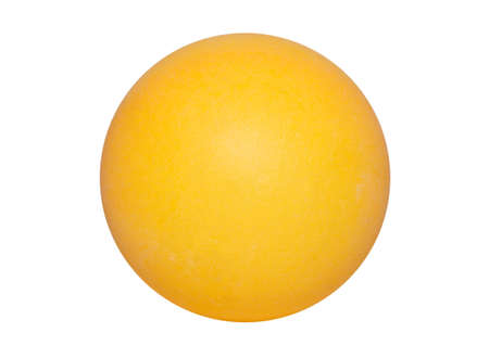 ball for table tennis on a white backgroundの写真素材