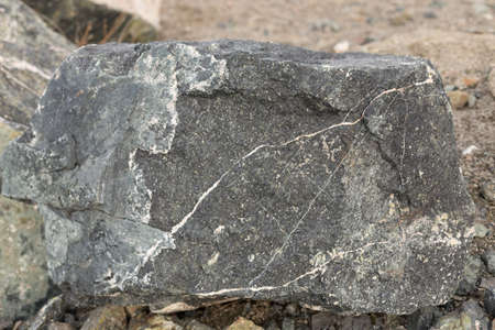 beautiful mountain stone quarry on the pass