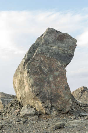 beautiful mountain stone quarry on the passの写真素材