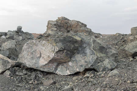 beautiful mountain stone quarry on the passの写真素材