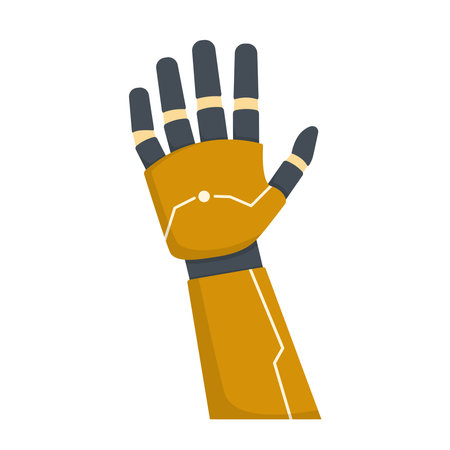 Robot hand icon. Flat illustration of robot hand vector icon for web artificial intelligenceのイラスト素材