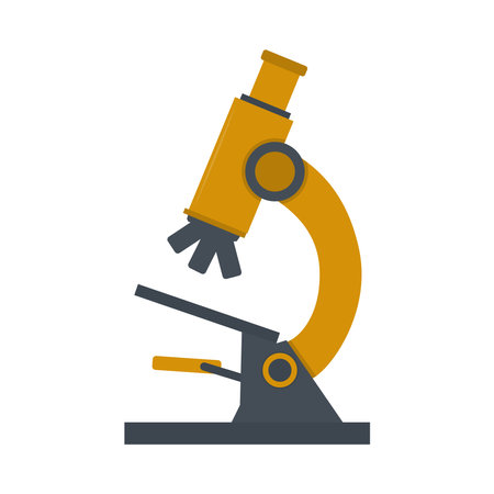 Microscope icon. Flat illustration of microscope vector icon for web designのイラスト素材