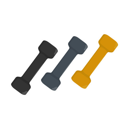 Dumbbells icon. Flat illustration of dumbbells icon for web designのイラスト素材
