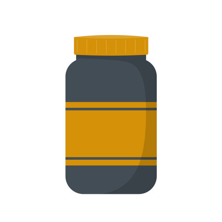 Sport nutrition bottle icon. Flat illustration of sport nutrition bottle vector icon for web designのイラスト素材