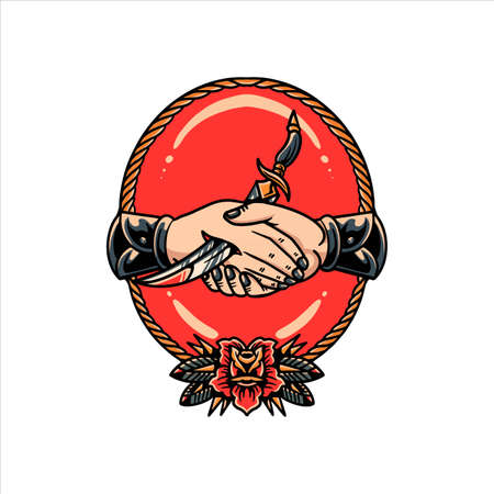 bad deal tattoo vector designのイラスト素材