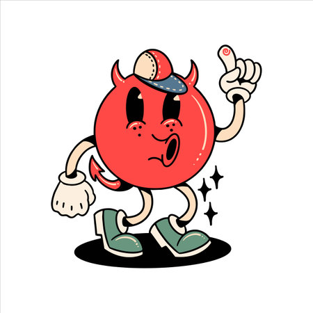 little devil cartoon vector designのイラスト素材