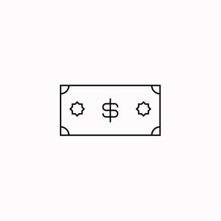 Money Bill Icon white background. Suitable for your web icon or business applicationのイラスト素材
