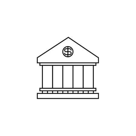 Home Bank Icon white background. Suitable for your web icon or business applicationのイラスト素材